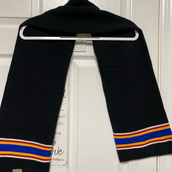 Ebtek VTG Eddie Bauer Scarf One Size Fits Black  Striped - Picture 8 of 8